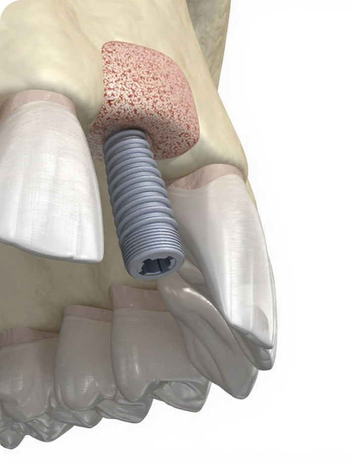 Implant with Bone Graft